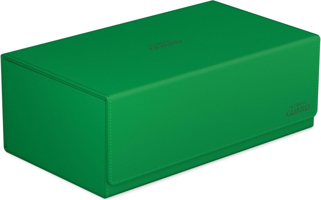 Ultimate Guard Arkhive 800+, Deck Case for 800 Double-Sleeved TCG Cards, Green, Compatible with Boulders, Magnetic Closure & Microfiber Inner Lining