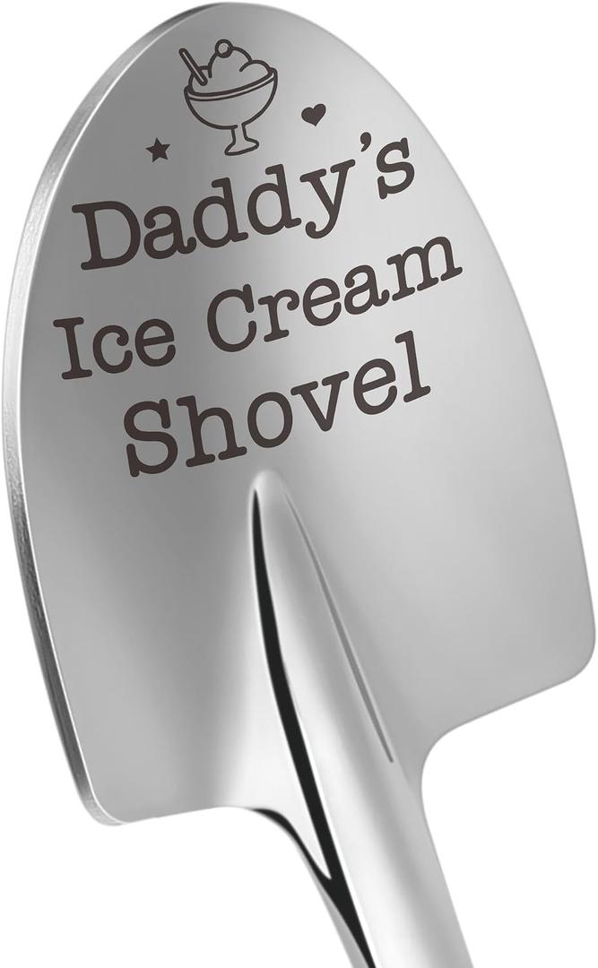 Dad Gifts from Daughter Son, Funny Daddys Ice Cream Shovel Spoon Present | Dads Christmas Birthday Gifts, White Elephant Gifts for Papa Men Husband Bonus Stepdad Father in Law Anniversary Fathers Day