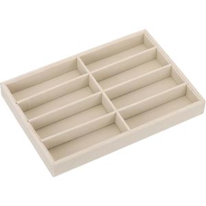 PATIKIL Glasses Organizer Trays, 1 Pcs Velvet Sunglass Organizer Tray Jewelry Organizer Display Box for Displaying Sunglasses Jewelry Watch, Light brown (Light Brown)