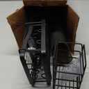 NESOMI Shower Caddy Adhesive Shower Organizer 7-Pack, Rustproof Stainless Steel Bathroom Shelves, Large Capacity No-Drill Rack Storage Accessories with Soap Dish Toothbrush Holder &24 Hooks Home Decor (7-Piece Set, Black)