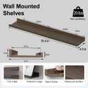 Floating Shelves for Wall Decor, Long Wall Mounted Storage Shelf for Bedroom, Living Room, Bathroom, Kitchen, Nursery, Display Picture Ledge Shelf with Lip Set of 2-36 Inches, Walnut