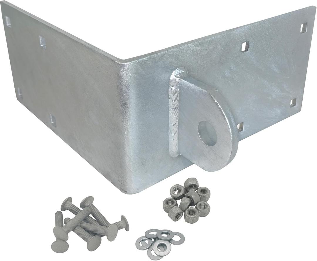 Floating Dock Outside Corner Hinge Plate Bracket, Male - Heavy-Duty Galvanized Steel (Male Plate)