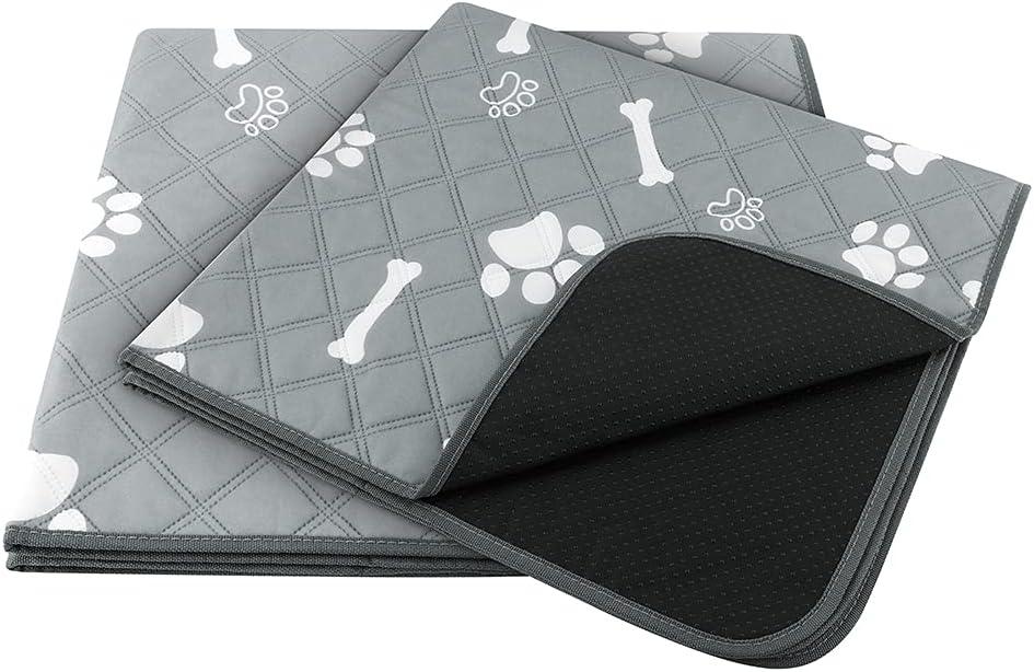Plutus Pet Washable Pee Pads for Dogs, 2 Pack, Non-Slip, Heavy Absorbency, Reusable Training Pads, Waterproof Mat for Whelping, Playpen, Crate, Kennel, Outdoors, 36'x 30'
