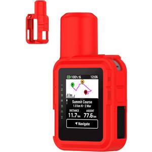 for Garmin inReach Mini 3 Plus Protective case, Shockproof Waterproof Lightweight Silicone Protective, Red