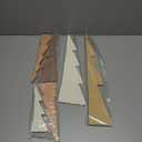 Amyhill 10 Pcs Large Neutral Honeycomb Christmas Tree 20/16/12/10/8 Inch 3D Paper Trees Centerpiece Modern Christmas Home Mantel Decor Minimalist Holiday Party Decorations Xmas Gift