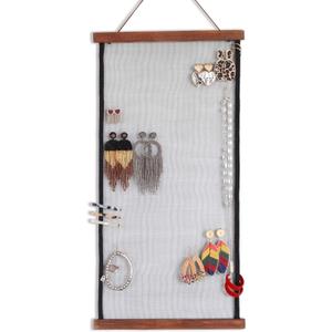 Heesch Earring Organizer Wall Monut Earring Holder Display Hanging Jewelry Organizer for Studs Dangle Earrings and Necklaces Holder Rack for Women Girl Gift
