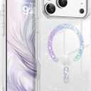 BENTOBEN Magnetic for iPhone 17 Pro Max Case, Clear Crystal Glitter Bling 17 Pro Max Phone Case [Compatible with MagSafe], Shockproof Sparkly Cute Women Girl Cover for iPhone 17 Pro Max, Clear Glitter