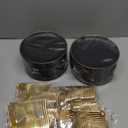 Festiva 400Pcs Black Gold Dessert Plates 6.3" with Forks 5"- 200PCS Small Disposable Dessert/Cake/Appetizer Plates and 200PCS Forks - Serve 200 Guests for Birthday Party& Wedding