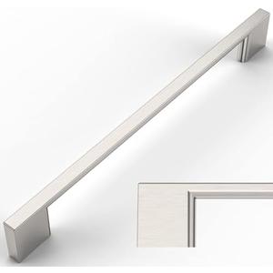Amerdeco 15 Pack Brushed Satin Nickel Cabinet Pulls 7.5 Inch(192MM) Hole Centers Kitchen Cabinet Handles Cabinet Hardware Kitchen Handles for Cabinets Cupboard Handles Drawer Pulls ZH0060