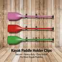 2-Pack Universal Paddle Holder Clip - Multi-Use Wall Mount Organizer for Paddles, Fishing Rods & Rod-Shaped Tools - Tool-Free Release & Space-Saving Design