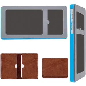 SUPERDANT Card Holder Leather Cutting Die Bifold Wallet Embossing Wooden Cutting Die Fabric Giftcard Holder Mold Cuts for DIY Leather Craft Card Making Scrapbooking Handmade Gift (Bifold 2 Slots)