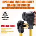 Tellegloww 10 ft NEMA 10-30P to 14-50R EV Charger Cord 3 Prong Old Dryer Outlet to Level 2 EV Charger Extension Cord with Handle (Only for 3 Prong L-Shaped Old Dryer NEMA 10-30R Outlet) ETL Listed