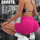 Buauty Womens 5" Scrunch Butt Lifting Shorts Workout Gym High Waisted Tummy Control Seamless Booty Yoga Biker Shorts (Pink)