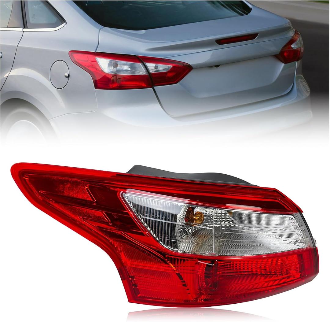 Left Tail Light For 2012 2013 2014 Ford Focus Sedan Rear Brake lamp w/Bulb
