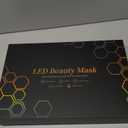 Yahi Red Light Photon Facial & Neck Mask with Remote Control, 7 Custom Modes with Infrared, Portable & Rechargeable with Timer for Home Use, 175 High-Density Light Beads, Black