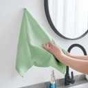 Gogreen 100% Cotton Super Soft Towels Pack of 6, Contains 2 Bath 27"x55", 2 Hand Towels 14"x30" & 2 Washcloths 14"x14", Lightweight and Highly Absorbent Quick Drying(Spa Blue)