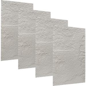 3D Faux Stone Wall Panels, 4PCS PU Stone Panels-47.24"x23.62" Wainscoting Panels for Interior Wall Decor, Waterproof Stone Texture Panels for DIY, TV Wall, Bedroom, Living Room, Office & Home