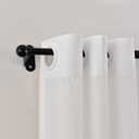 Cafe Curtain Rod 30-54 Inch, 1/2" Diameter, Door Curtain Rod, Black | Adjustable Small Curtain Rods for Windows, French Door, Screws Mounted with Brackets