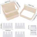 3 x Straw Holder for Cabinet Door, Adjustable 2-Part Organizer with Dividers and Adhesive Tape, Straw Storage for Kitchen Cupboard (1Pack-Yellow)