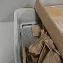 Stainless Steel Litter Box | XL Enclosed Cat Litter Boxes with Lid for Big Cats | High Sided, Anti-Urine Leakage | Non-Stick Bottom & Includes Litter Mat & Metal Scoop (Silver Gray)