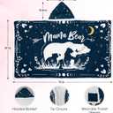 GEEMBI Birthday Gifts for Mom from Daughter or Son - Blue Mama Wearable Blanket Hoodie 47x72 in - Birthday Gifts for Women, Gift for Mother in Law, Mama Gift Ideas, Blanket for Mom (Blue - Bear Family)
