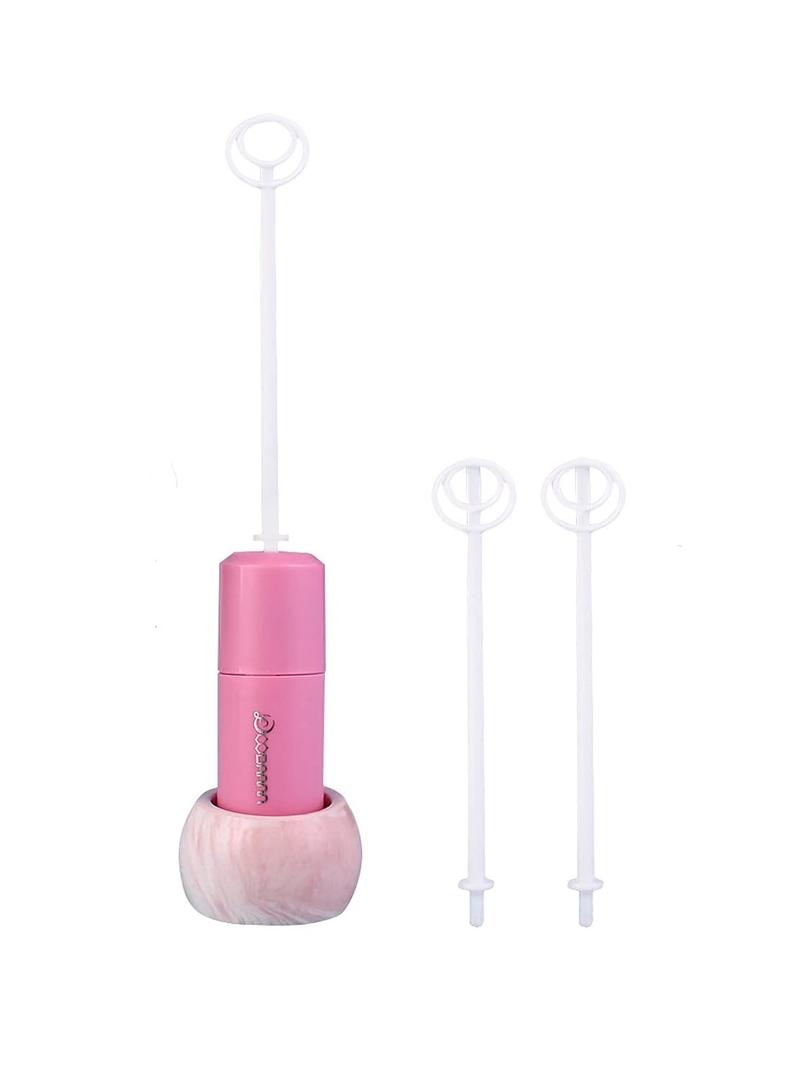 Handheld Electric Formula Stirrer,Electric Milk Frothers,Handheld Drink Mixer (Pink)