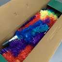 Funny Guy Mugs 4 Foot Tie Dye Christmas Tree With Metal Stand - Rainbow Artificial Small Indoor Tree for Holiday Decor