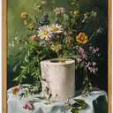 AtterrirArt Framed Funny Bathroom Wall Art, Toilet Paper Picture Painting Print, Vintage Moody Floral Wall Decor, Toilet Canvas Wall Art, Ready To Hang, 12 * 16 Inches