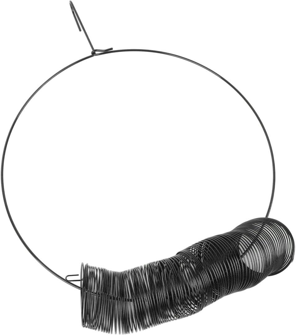 Large Capacity Hanging Peanut Bird Feeder, Attract Birds and Squirrels, Robust Carbon Steel Construction, Portable, for Garden Outdoor, with Hanging Hook (Black)