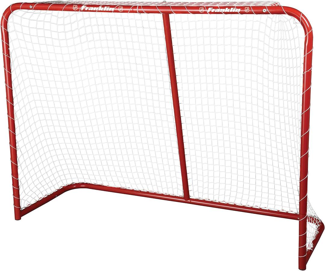 Franklin Sports Youth Street Hockey Net - Indoor Outdoor Steel Hockey Goal for Kids Roller Street - Portable Junior Goal - 54" Inches