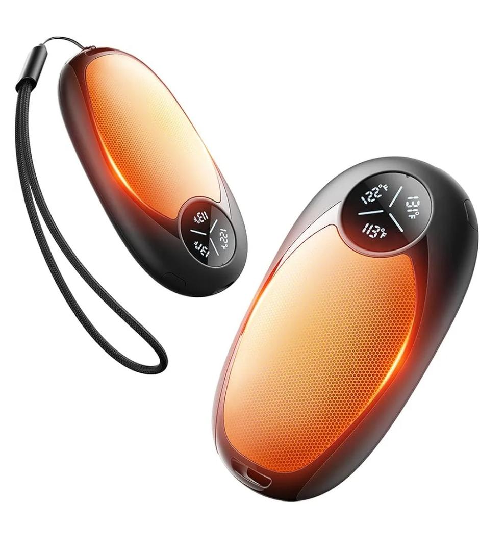 Hand Warmers Rechargeable 2 Pack Electric Hand Warmers Magnetic, 24Hrs Long Soft Heating Pocket Heater Gifts for Men Women Christmas Hiking Golf Hunting Ski