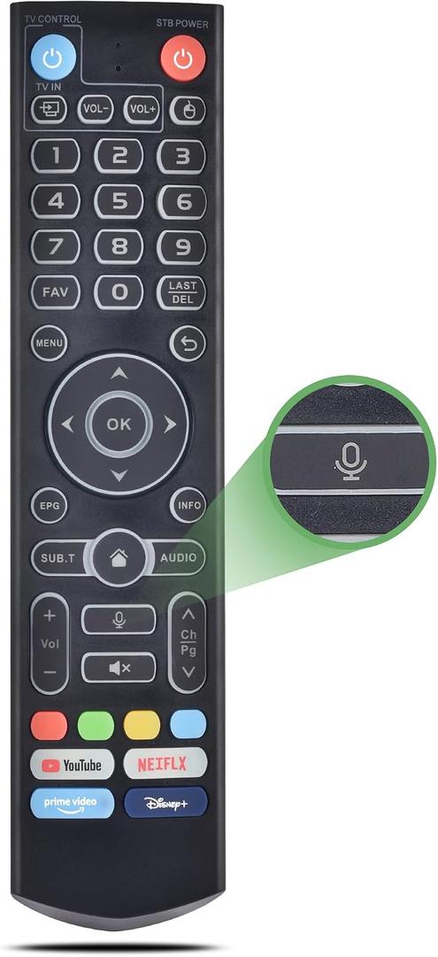 Replacement Intelligent Voice Backlit Remote for vSeeBox V5 Pro/V3 Plus/Pro
Compatible with V6 Plus/ V5 Pro / V3 Plus/V3/ V2 /V1 Max/Elite/Max/OctaStream Latest Technology Android TV Box