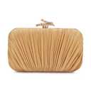 Freie Liebe Clutch Purses for Women Evening Bag Pleated Clutch Bag with Chain for Wedding Party