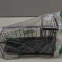 Cisily Black Sponge Holder for Kitchen Sink, Sink Caddy Organizer with High Brush Holder, Kitchen Countertop Organizers and Storage Essentials, Rustproof 304 Stainless Steel, Soap Dispenser Organize