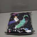 Erosebridal Halloween Bat Bedding Set King Size Glitter Stars Galaxy Bed Sheet Set for Kids Child, Cartoon Gothic Bats Fitted Sheet Halloween Decorations Teal Blue Green Purple (Multi 10)