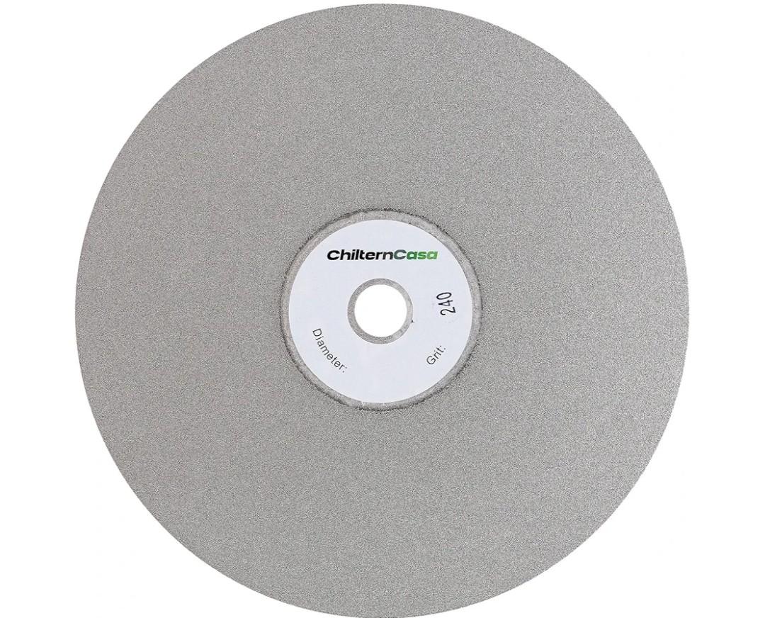 6 Inch Diamond Grinding Disc, Coated Flat Lap Disk Abrasive Wheel 1/2 Inch Arbor Hole Medium Grit 240 for Polishing Lapping Granite Marble Gemstone, Rock, Glass,Tile,Tungsten
