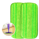 PowerMop Compatible Reusable Microfiber Pads For For Effective Dirt and Stain Removal (Green), Pack of 8