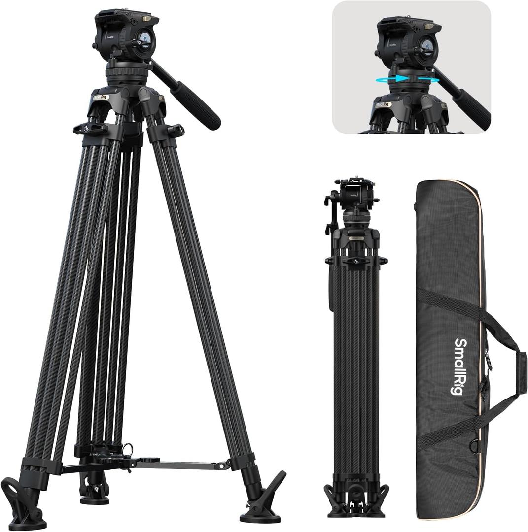 SmallRig 84''/214cm Carbon Fiber Video Tripod with 6-Step Counterbalance