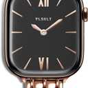 Stainless Steel Designer Band Compatible with Apple Watch for Women 42/44/45/46/49mm, Fancy Dressy Metal Strap for iWatch Series 3