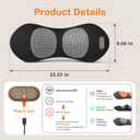 3-in-1 Electric Back Massager Pillow with Heat, Vibration and Traction, Triple Fusion Lumbar Support Massager for Bed or Chair, Designed for Daily Back Relaxation and Spine Support (Black)