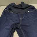 GLAMIX Women's Stretch Maternity Bootcut Jeans with Pockets Over The Belly Bell Bottoms Flare Denim Pants Pregnancy Clothes size L