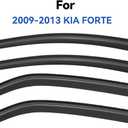 Window Visors Rain Guards for 2009 2010 2011 2012 2013 Kia Forte, Out-Channel Window Vent Wind Deflectors Visors Shades for 09 10 11 12 13 Kia Forte