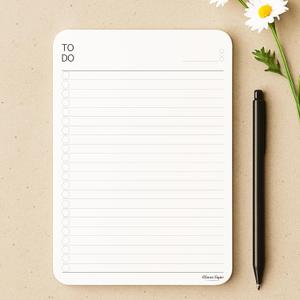 To Do List Notepad  (2 Pack, 50 Sheets Each) A5 Size (8.3"x5.8") Premium Thick Paper With Cardboard Back Support, Undated Daily Planner Notepad, Daily To Do List Notebook, Ruled Pages, Checkboxes, Deadline Column.