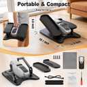 Under Desk Elliptical Machine,Leg Exerciser While Sitting for Seniors with 12 Adjustable Speed RF Remote Control,Quiet & Portable Mini Seated Pedal Exerciser with Non-Slip Mat for Home Office