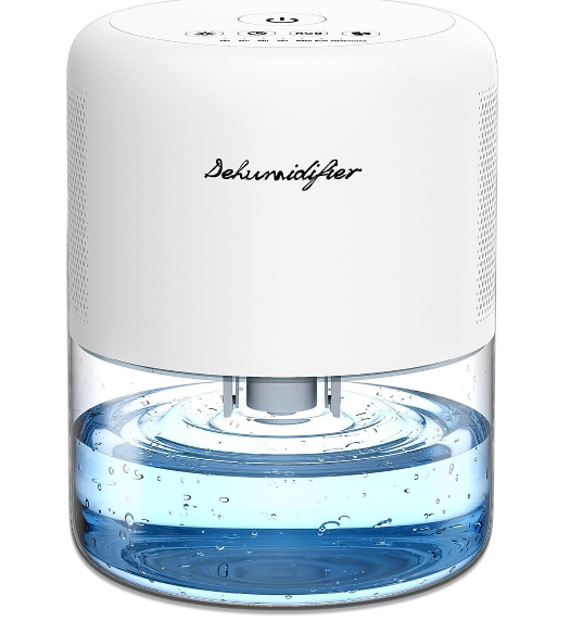 Dehumidifier for Home Small Quiet Dehumidifiers for 44OZ Water Tank Auto Defrost and Shutoff 10 Colors Light 4 Timer Options 3 Modes Portable Dehumidifiers for Bedroom Bathroom Closet RV