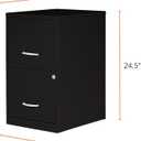 NuSparc 2 Drawer Locking Filing Cabinet | Pre-Assembled Steel Construction | Space-Saving Design is Perfect for Home and Small Office | Letter-Size | Assembled in North America