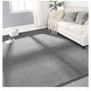 Large Ultra Soft Modern Area Rugs for Living Room Bedroom, 6x9 Feet Grey Thickened Memory Foam Indoor Solid Minimalist Carpets, Non-Slip Comfy Rug for Boys Girls Nursery Room Home Decor