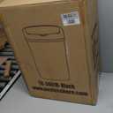 BestOffice Black Plastic Touch Free High-Capacity Garbage Can with Lid, 49L/13G, Rectangular, Quiet Close, Kitchen, Bedroom, Bathroom, Office