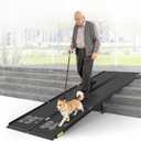 7 Feet Portable Wheelchair Ramp with Sopport Legsk, Black Seamless Non-Slip Aluminum Folding Handicap Ramp,Threshold Ramp for Doorways, Wheel Chair Ramp for Home Steps