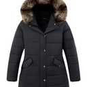 Pefflarge Women's Plus Size Parka Down Coat (Gray), 5X
